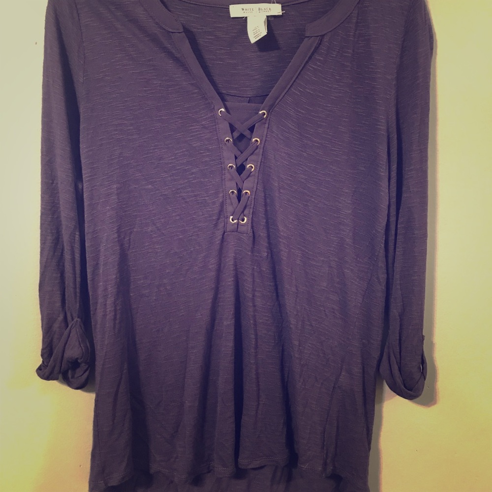 Whit house black market lace front top
